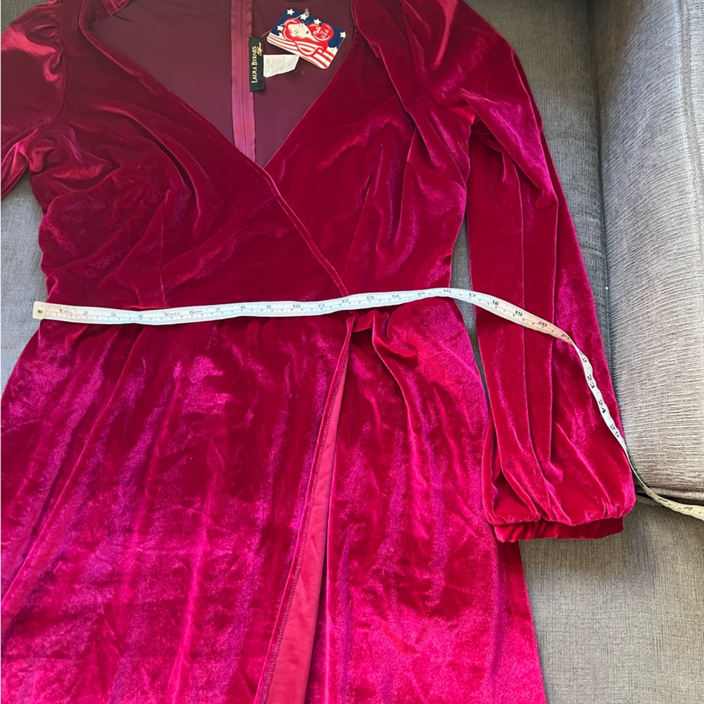 NWT Red Bianca Velvet Maxi Dress from Pinup Girl - Picture 5 of 6